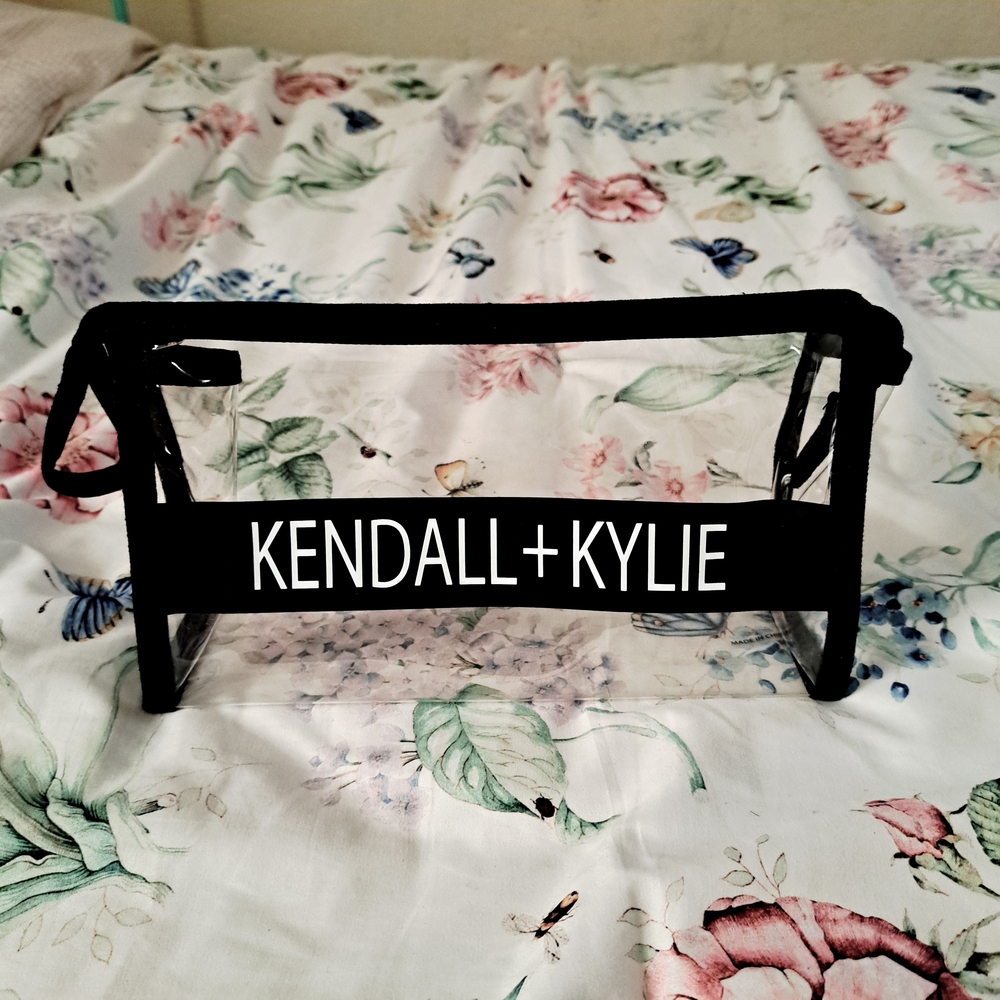 Kendall + Kylie Black Transparent Cosmetic Bag